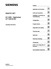 Siemens SIMATIC S7-1200 CP 1243-8 IRC Operating Instructions Manual