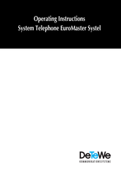 DETEWE EuroMaster Systel Operating Instructions Manual