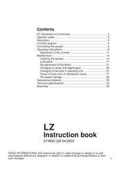 Hardi LZ Series Instruction Book
