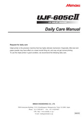 Mimaki UJF-605CII Daily Care Manual