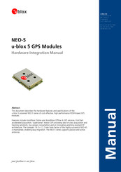 u-blox NEO-5 Series Hardware Integration Manual