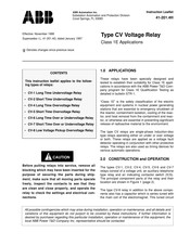 ABB CV-4 Instruction Leaflet