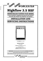 Worcester Bosch Highflow 3.5 RSF Installation And Servicing Instructions