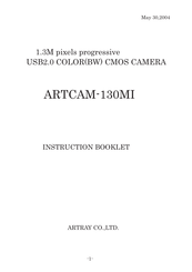 ARTRAY ARTCAM-130MI Series Instruction Booklet