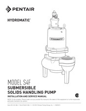 Pentair Hydromatic S4F Installation And Service Manual