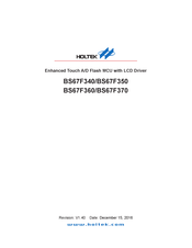 HOLTEK BS67F340 Manual
