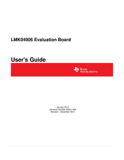 Texas Instruments LMK04906 Series User Manual