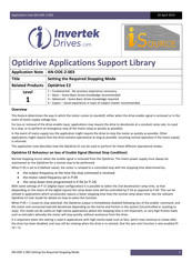 Invertek Drives Optidrive E2 Application Note