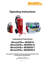 MicroCAFS PBK MC6SP12 Operating Instructions Manual