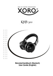 Xoro KHB 500 User Manual