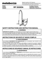 Hitachi Koki metabo HPT RP 3608DA Safety Instructions And Instruction Manual