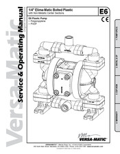 Versa-Matic E6 Service & Operating Manual