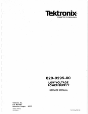Tektronix 620-0295-00 Service Manual