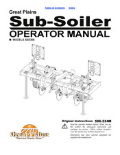 GREAT PLAINS SS0300 Operator's Manual