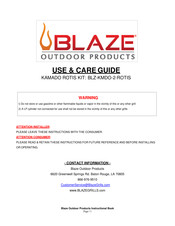 Blaze BLZ-KMDO-2-ROTIS Use & Care Manual