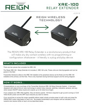 Transmitter Solutions Reign XRE-100 Manual
