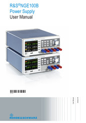R&S NGE100B Series User Manual