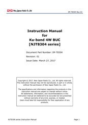 JRC NJT8304F Instruction Manual