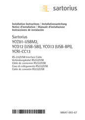 Sartorius YCC01-USBM2 Installation Instructions Manual
