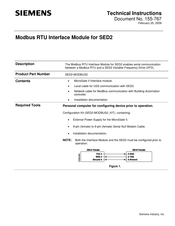 Siemens SED2-MODBUS2 Technical Instructions