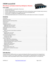 Transition Networks CWDM-A2A847LCR-B User Manual