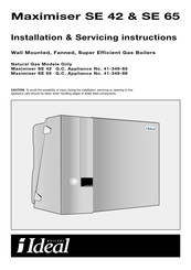 Ideal Boilers Maximiser SE 42 Installation & Servicing Instructions Manual