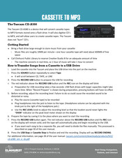 Tascam CD-A580 Getting Started