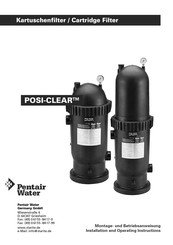 Pentair Pool Products POSI-CLEAR PXC 125 Installation And Operating Instructions Manual
