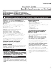 Trane BAYRLAY006A Installer's Manual