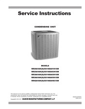 Daikin RR36AVAK/DX160361XM/AA Service Instructions Manual