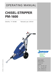 Janser PM-1600 Operating Manual