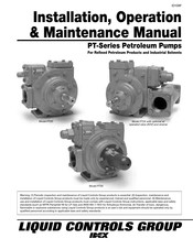 Liquid Controls PT Series Installation, Operation & Maintenance Manual