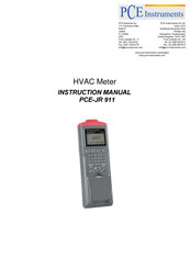 PCE Instruments PCE-JR 911 Instruction Manual