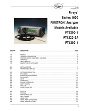 Fireye FIRETRON FT1200-1 Manual