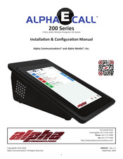 Alpha Communications AEC200PC Installation & Configuration Manual