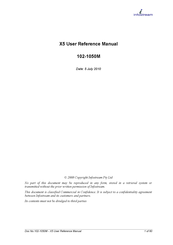 Infostream X5 User's Reference Manual