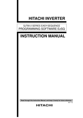 Hitachi SJ700 Series Software Instruction Manual