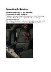 OBDSTAR BT06 Instructions For Functions