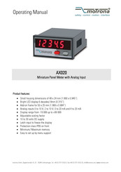 Motrona AX020 Operating Manual