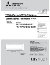 Mitsubishi Electric CITY MULTI PKFY-P06NBMU-E2R1 Technical & Service Manual