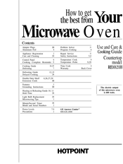 Hotpoint RE1021H Use And Care & Cooting Manual