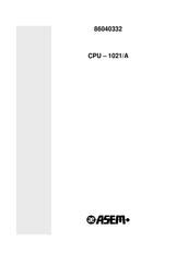 ASEM CPU 1021/A User Manual