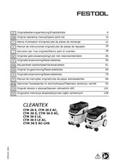 Festool CLEANTEX CTM Series Original Operating Manual/Spare Parts List