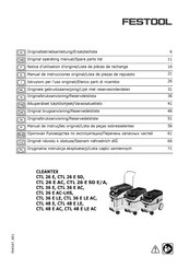 Festool CLEANTEX CTL Series Original Operating Manual/Spare Parts List