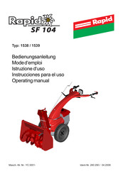 Rapid SF 104 Operating Manual