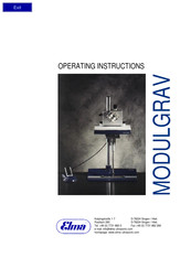 Elma Modulgrav Operating Instructions Manual