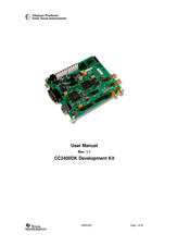 Texas Instruments Chipcon Products CC2400DK User Manual