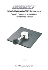 Kobelt 7171 Owner's Operation, Installation & Maintenance Manual