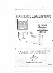The Fisher Stereophonic 220 Operating Instructions Manual