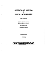 Westerbeke BTDA 15.0 Operator's Manual & Installation Manual